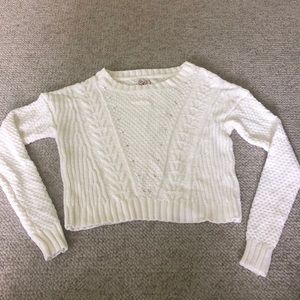 White crop sweater sz. S